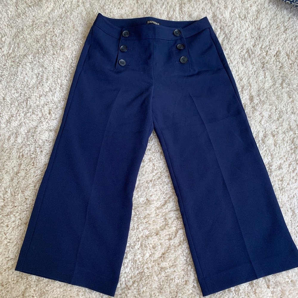 cropped wide leg sailor pants